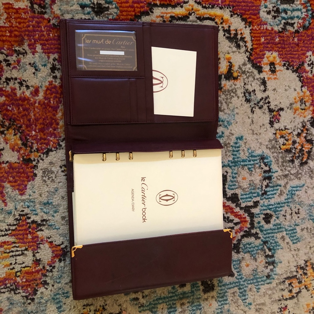 Vintage Cartier leather planner